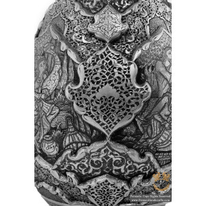 Luxurious Liquor Decanter | Multi Dimensional Handgraved Ghalamzani | PHGL503-Persian Handicrafts