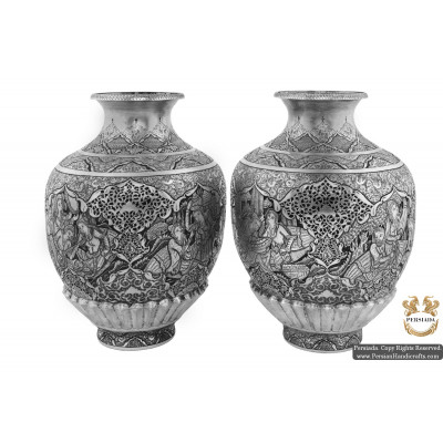 Luxurious Flower Vase | Multi Dimensional Handgraved Ghalamzani | PHGL505