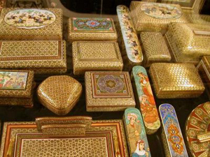 Persian Marquetry Khatam Kari Tissue Box, Treasure Design - Shop Iran Art